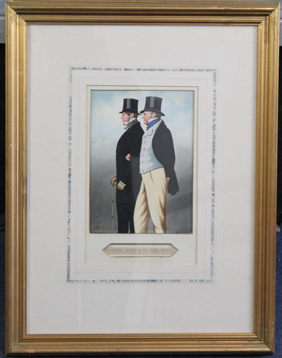 Attributed to Dighton Admiral Rous and Mr George Payne & Lord Falmouth and Fred Archer 8 x 5.75in.